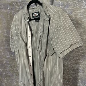 Harley-Davidson Gray Casual Button Down Shirt